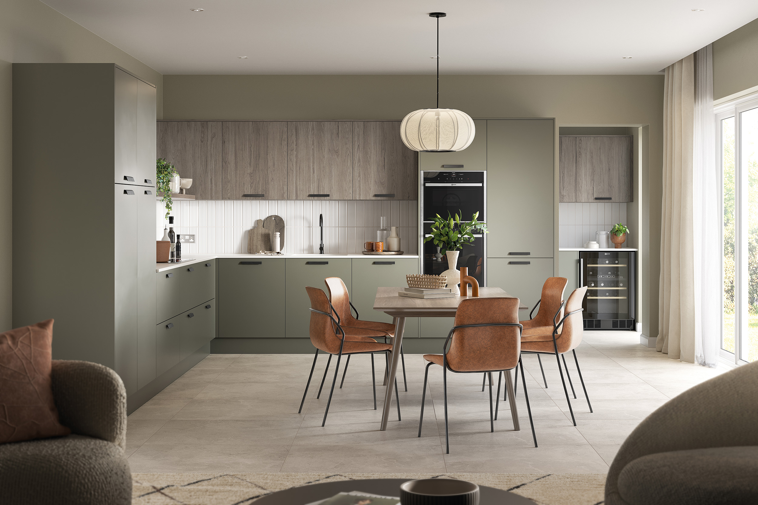 Botanical Green and Sylvan Oak | Cozinha Kitchens