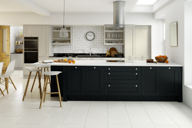 Chippendale Kitchens - Wood Shaker Painted Limestone and Anthracite